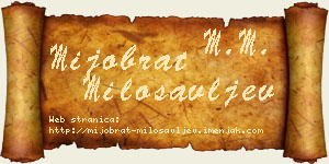 Mijobrat Milosavljev vizit kartica